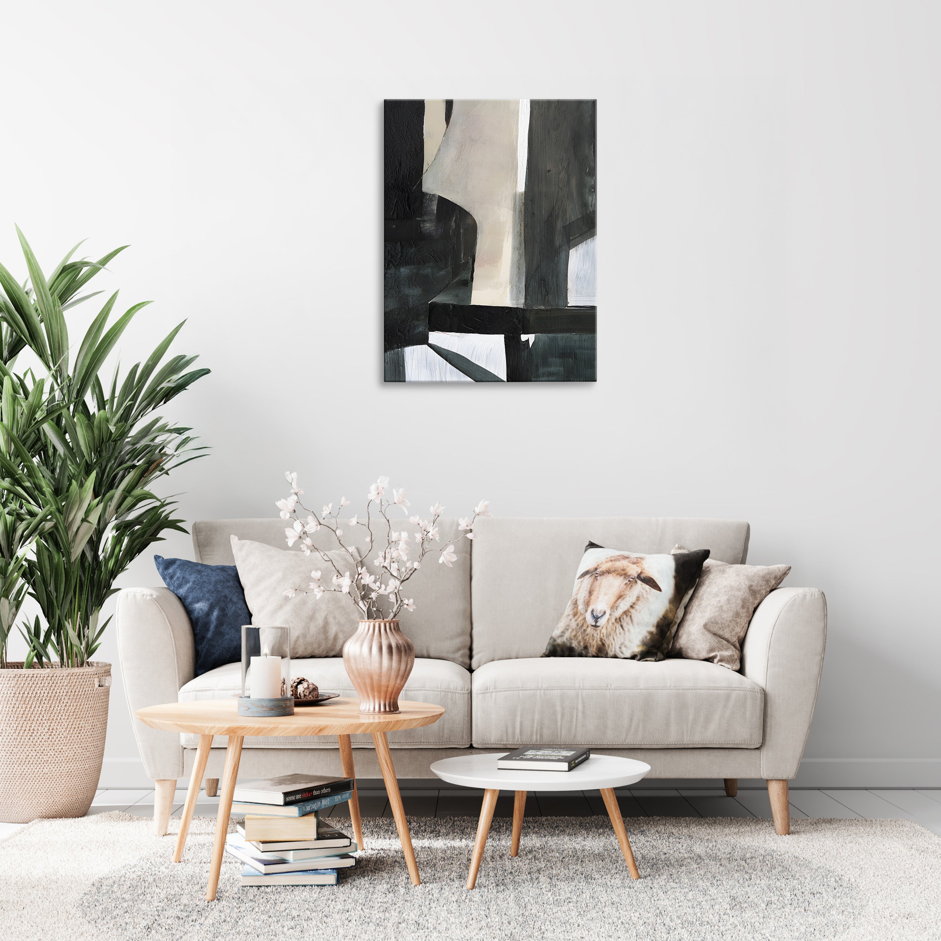 Deconstructed Ebony Abstract Wall Art