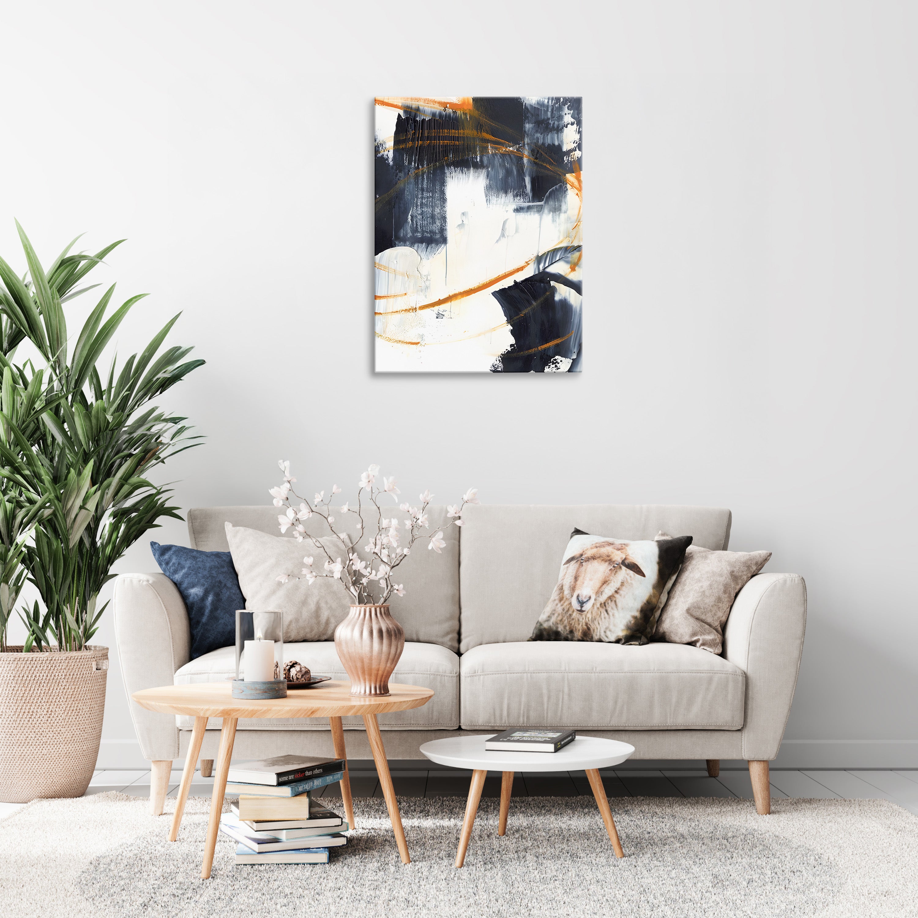 Orange Rind Abstract Wall Art
