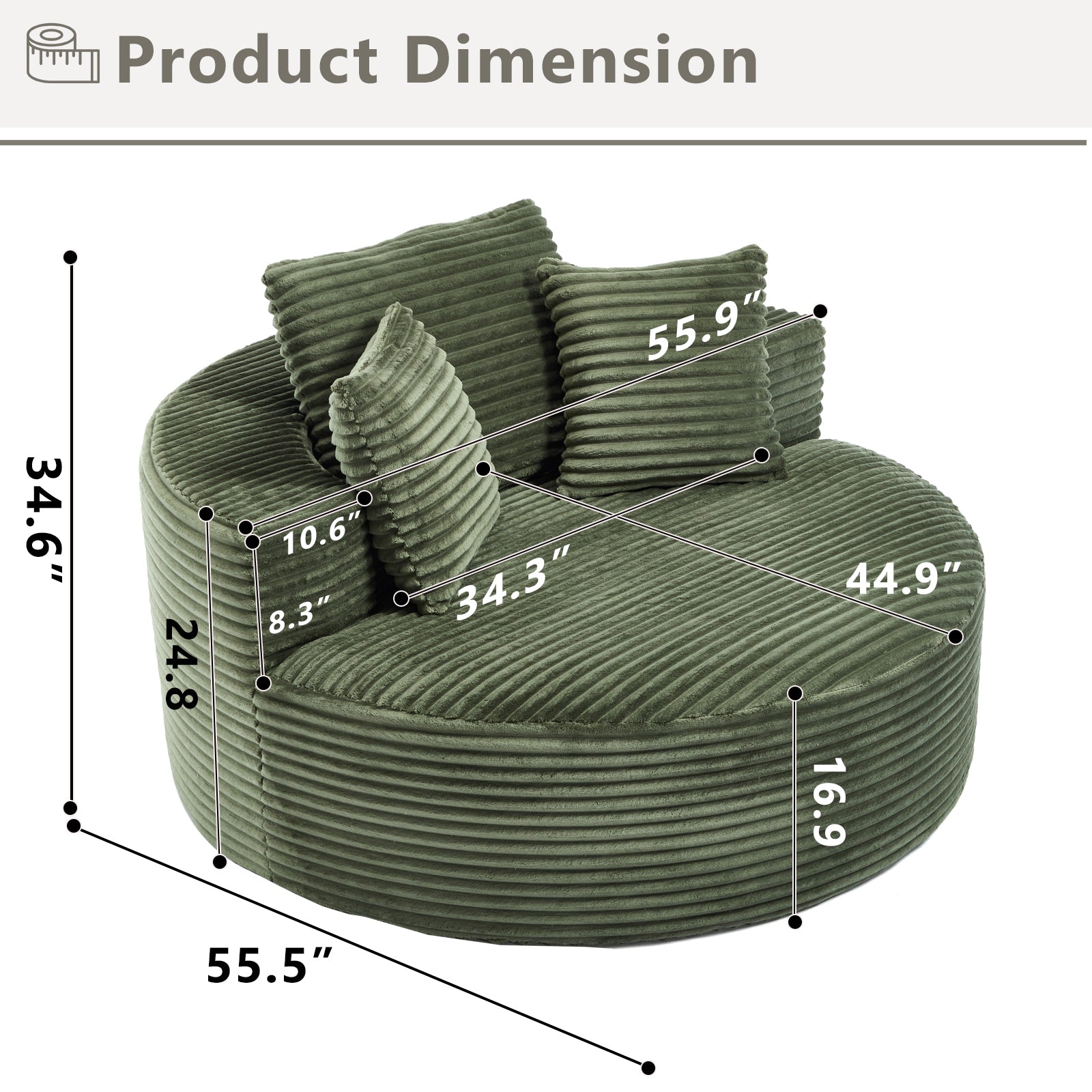 Modern Green Velvet Sofa Bed – Multifunctional Couch - MidinMod
