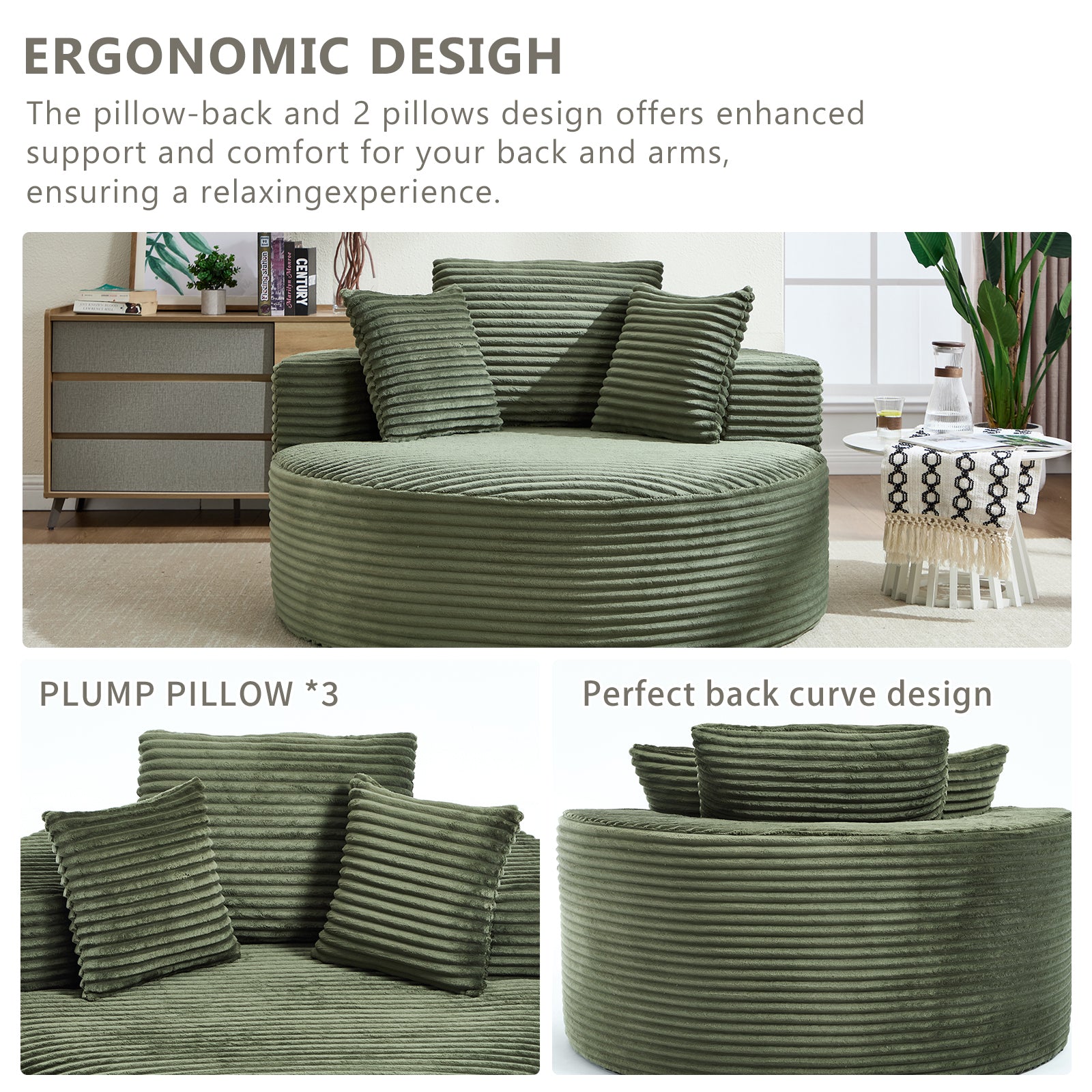 Modern Green Velvet Sofa Bed – Multifunctional Couch - MidinMod