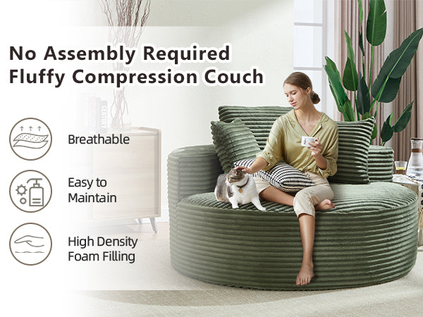 Modern Green Velvet Sofa Bed – Multifunctional Couch - MidinMod
