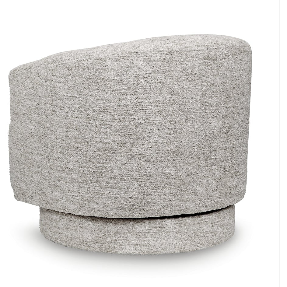 Wardsor Swivel Accent Chair in Light Neutral Fabric