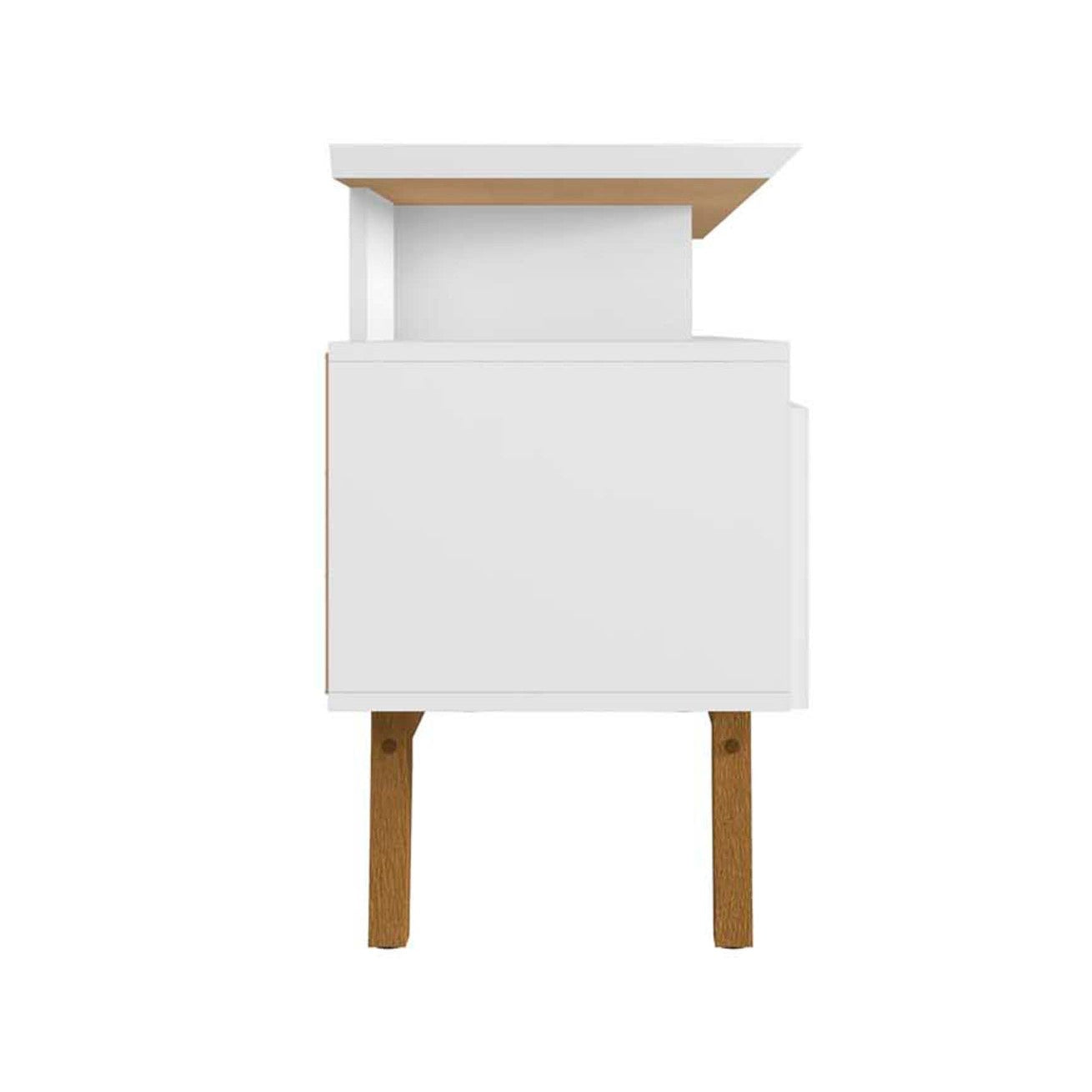 Yonkers Modern 70.86" White Solid Wood TV Stand | Streamlined Media Console | MidinMod