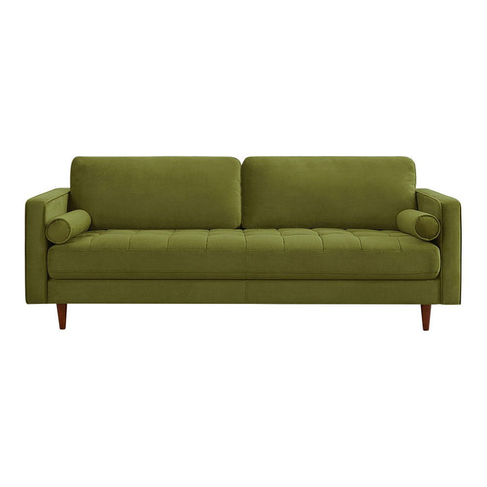 Daphne Pistachio Green Velvet Sofa - MidinMod Houston Tx Mid Century Furniture Store - Sofas 1