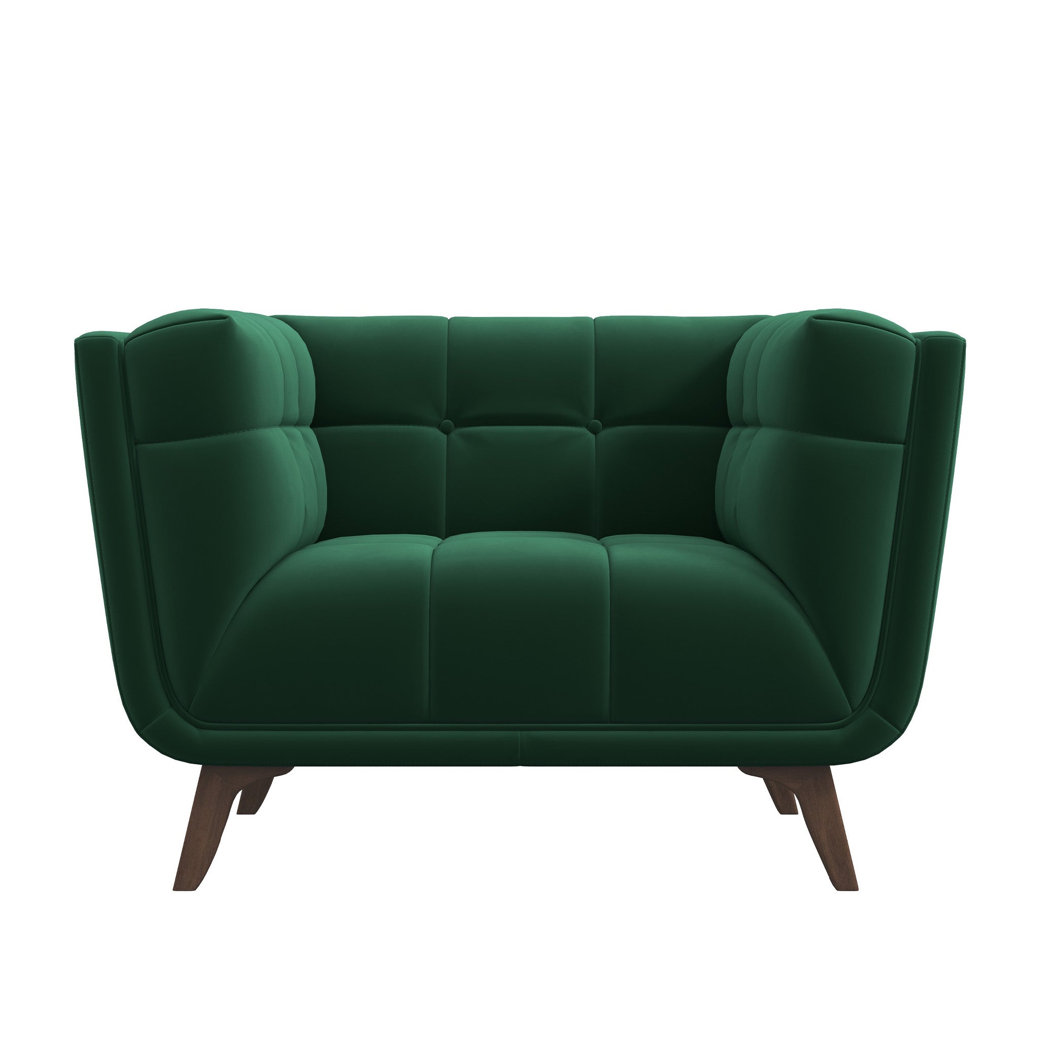 Kano Dark Green Velvet Lounge Chair - MidinMod