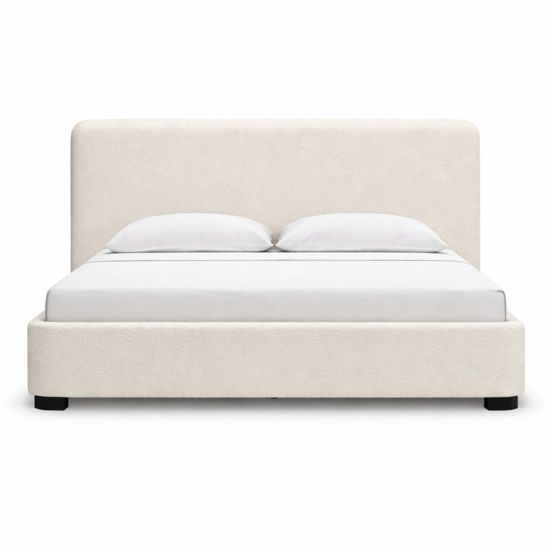 Whittgate Beige Fabric Upholstered King Size Bed