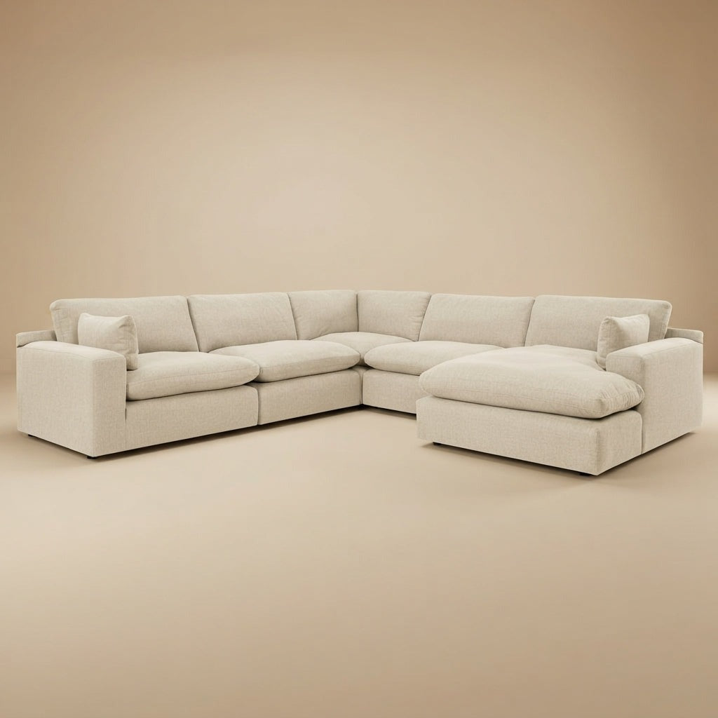 Elyza 5-Piece Sectional with Chaise - Right-Arm Chaise