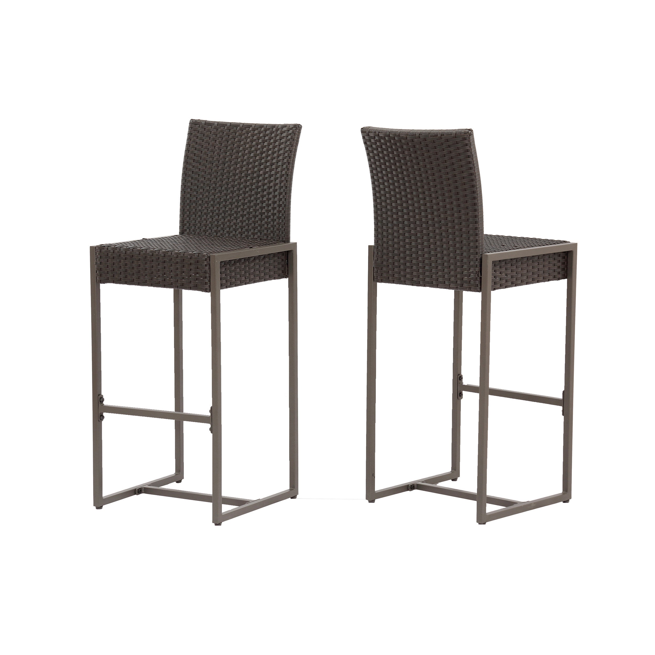 Barstool Outdoor Bar Stool Outdoor Seating - Dark Brown