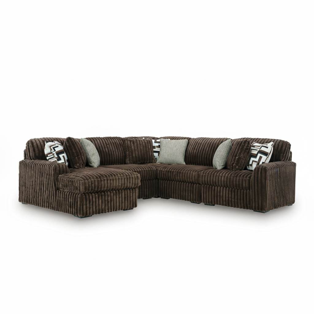 Midnight-Madness 5-Piece Sectional with Chaise