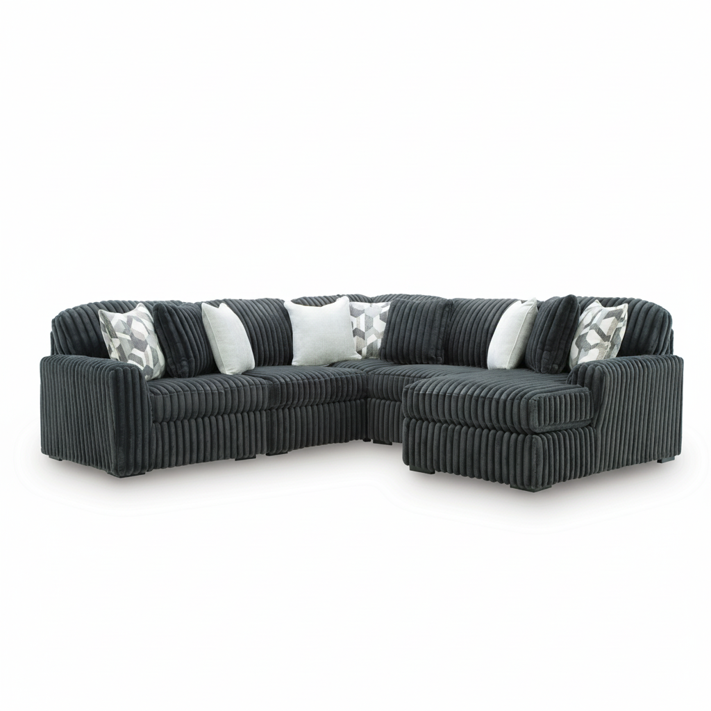 Midnight-Madness 5-Piece Sectional with Chaise