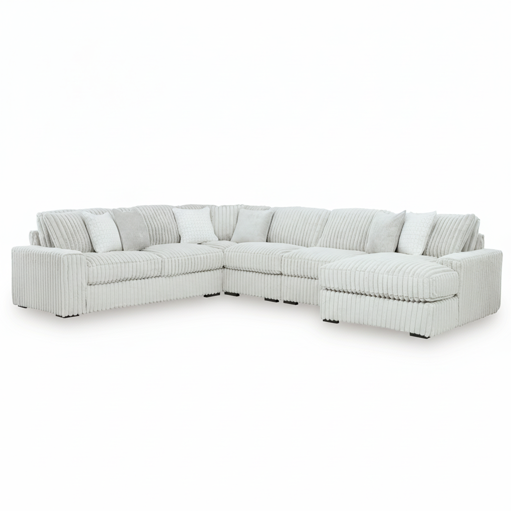 Stupendous 5-Piece Sectional with Chaise