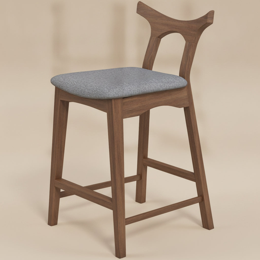 Dora 24" Dark Gray Counter Stool - Set of 2