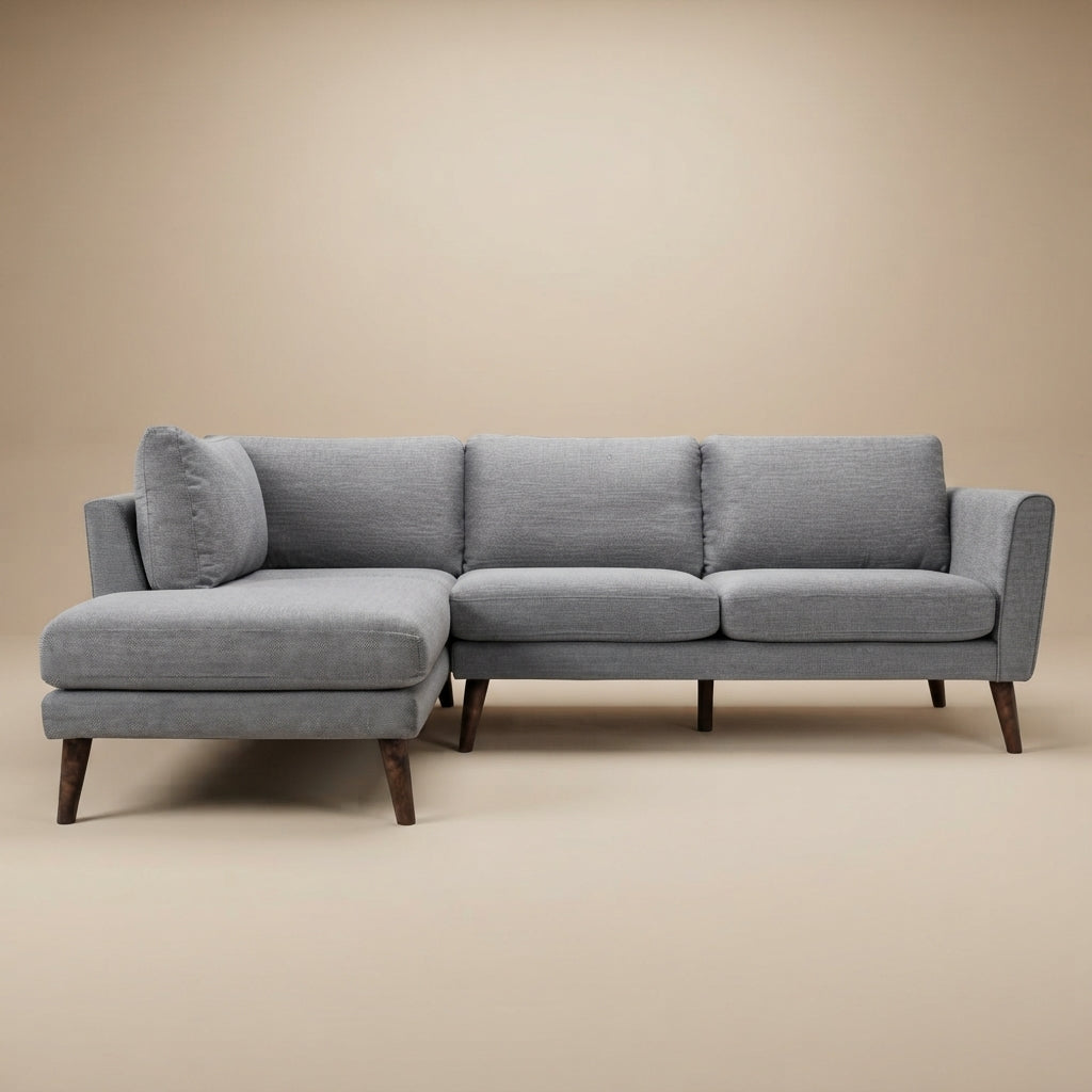 Bexley Grey Sectional Sofa Left Facing Chaise