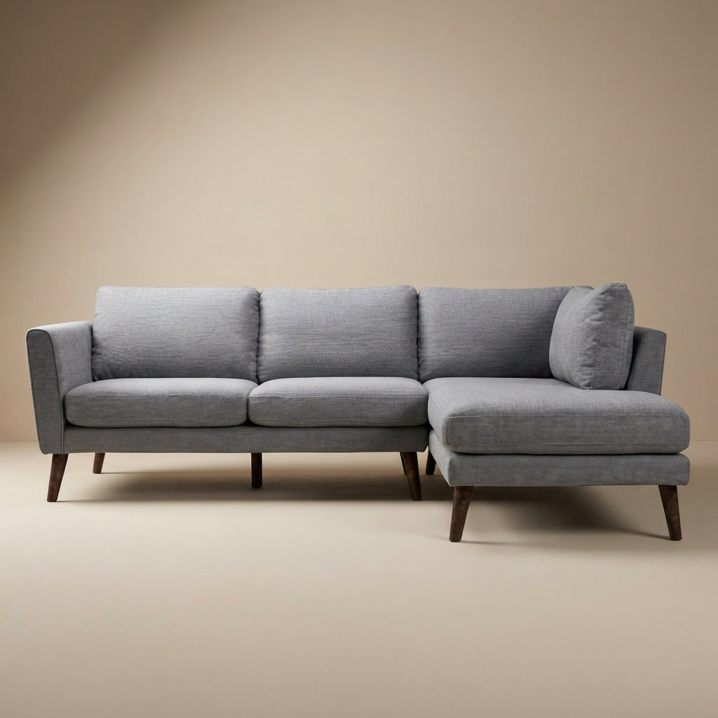 Bexley Grey Right Facing Chaise Sectional Sofa
