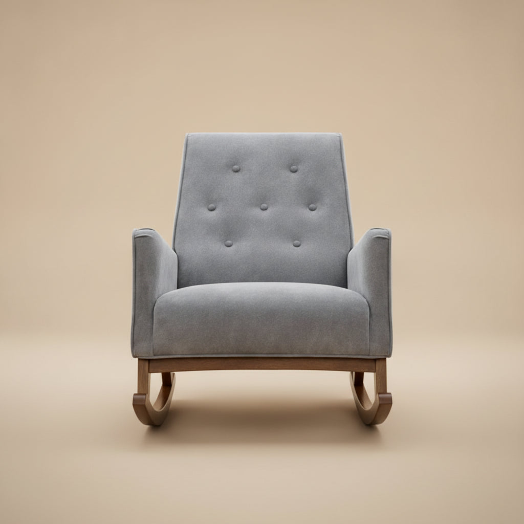 Windsor Grey Microfiber Rocking Chair