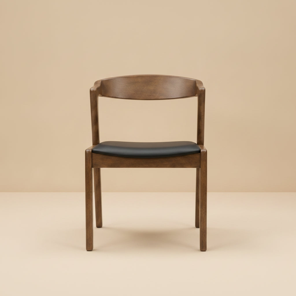 Reggie Dining Chair Black Leather - Set of 2
