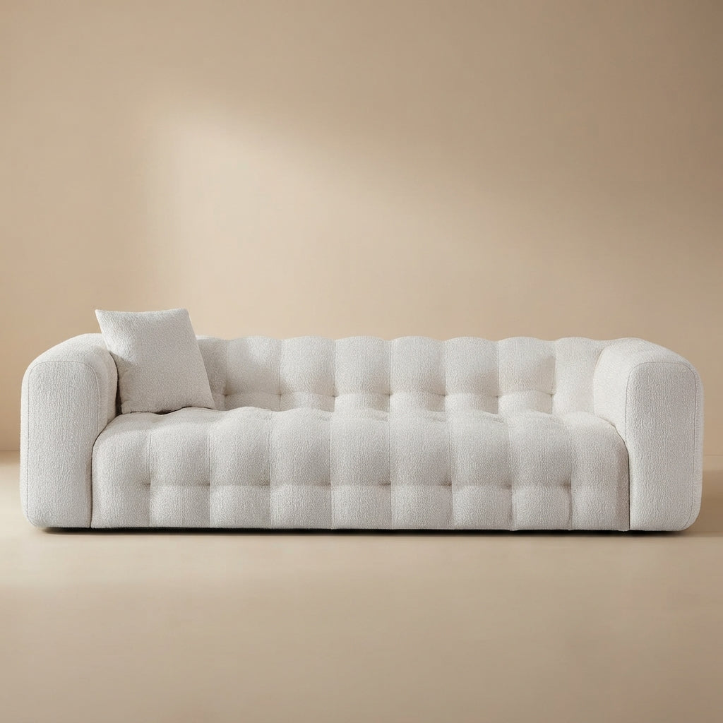 Marceille Modern Boucle Sofa in Cream