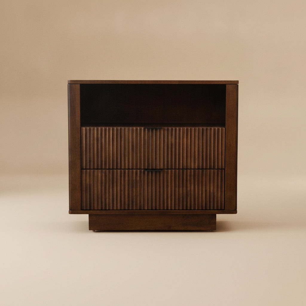 Webster 2 Drawers Nightstand Walnut
