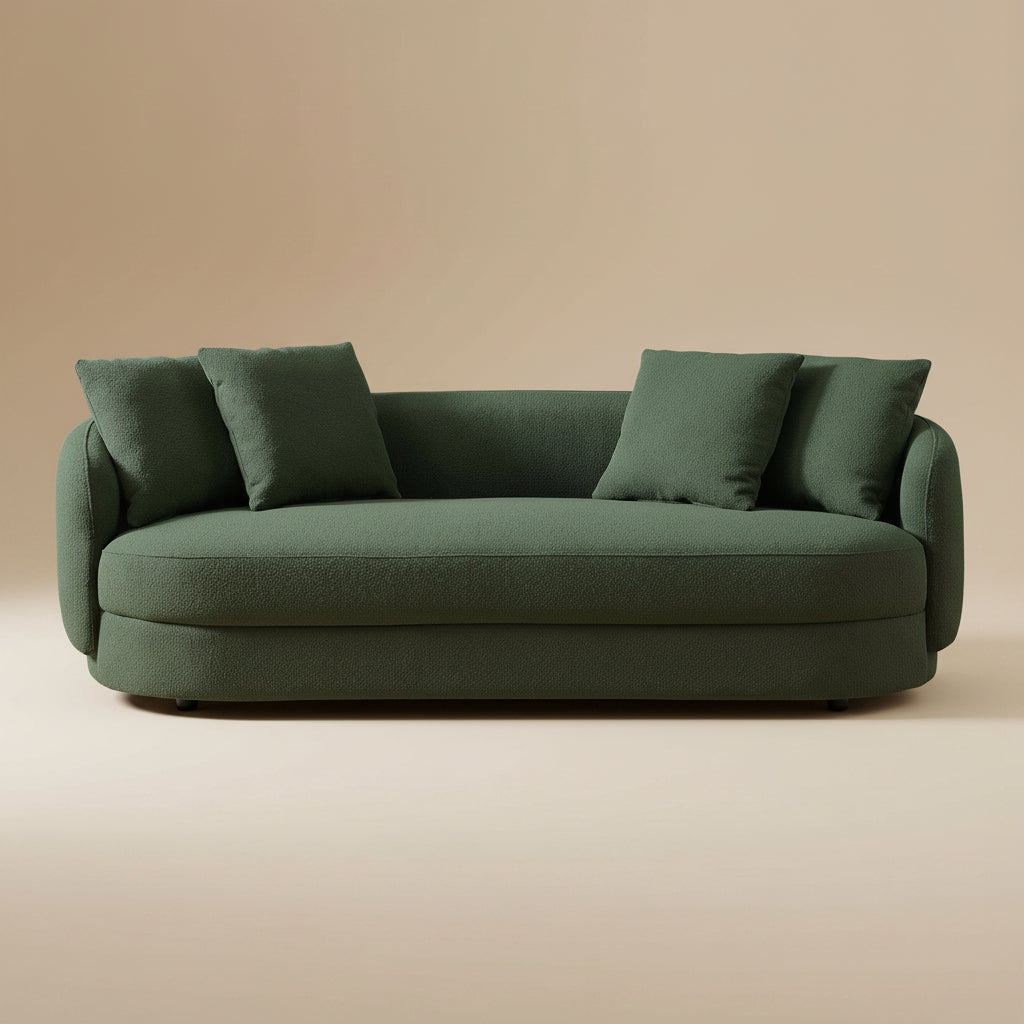 Perth Olive Green Boucle Sofa