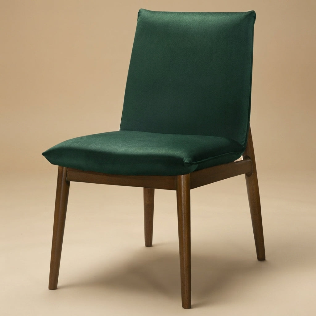 Moss Dark Green Velvet Dining Chair Set of 2