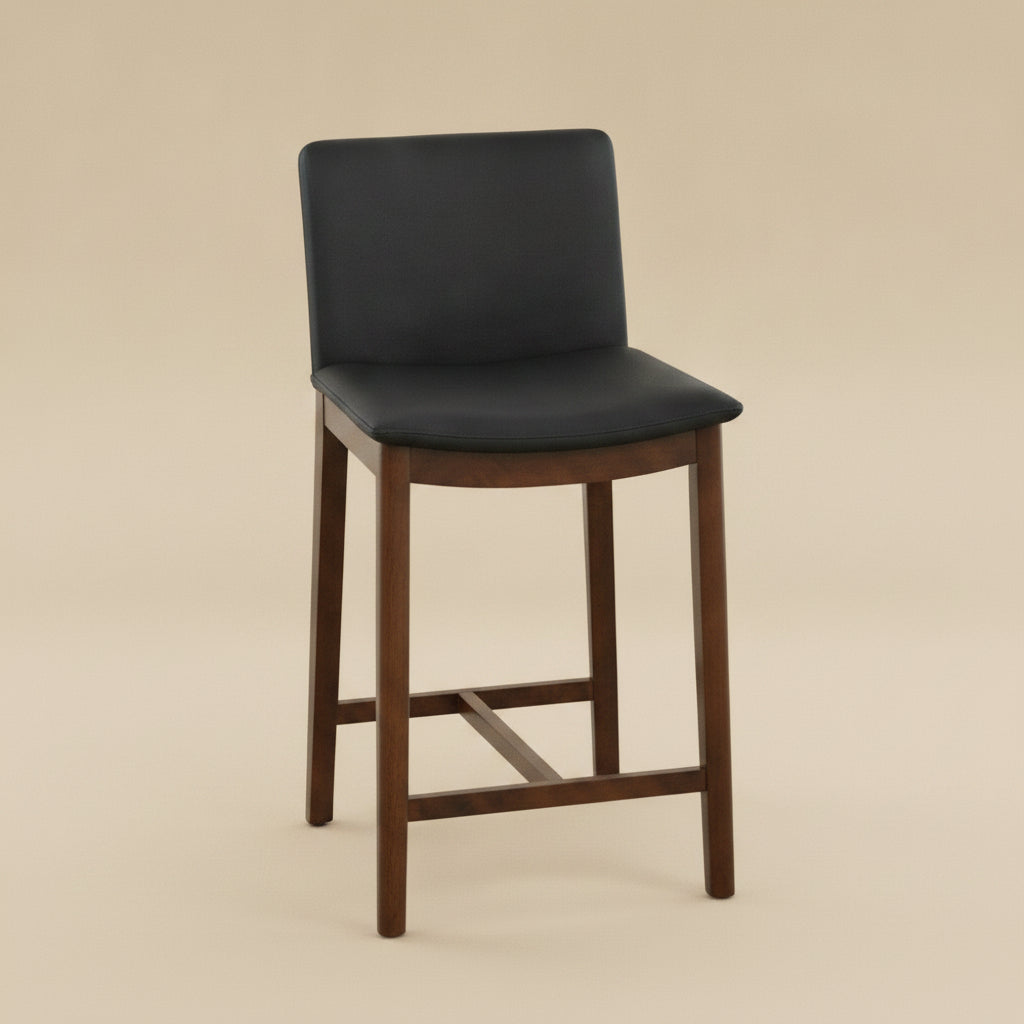 Sheldon Black Leather Counter Chair