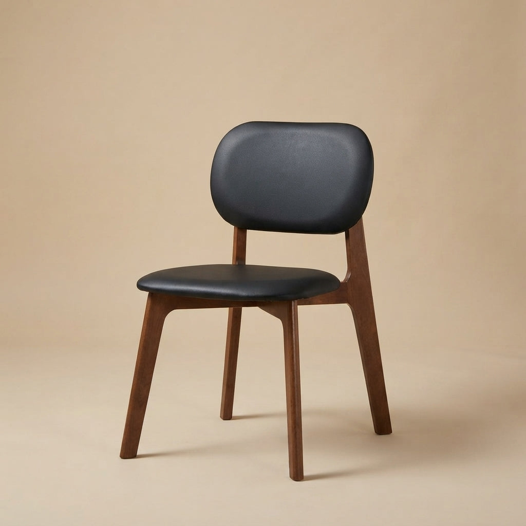 Kinsey Black Leather Dining Chair - Set of 2