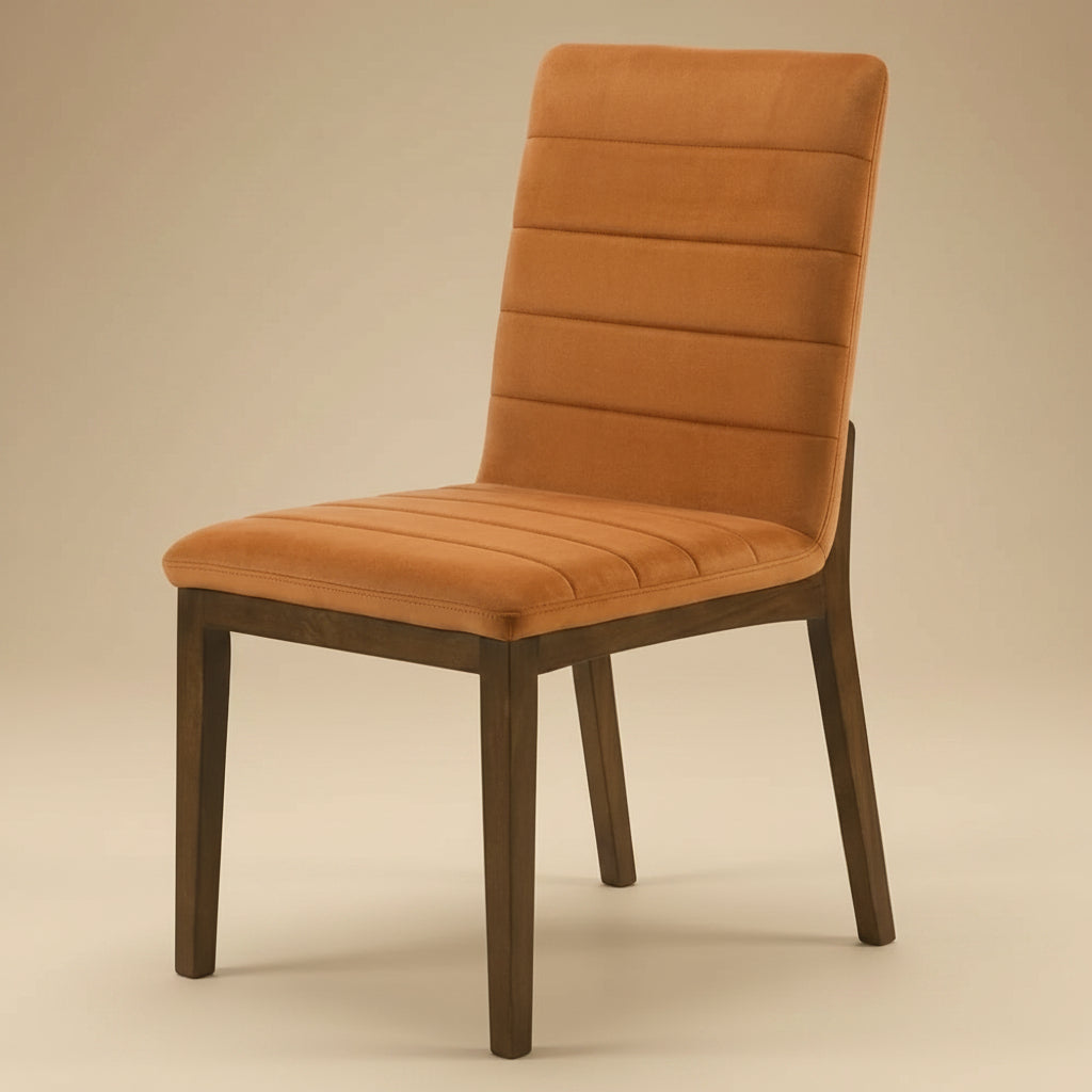 Isley Burnt Orange Velvet Dining Chair - Set of 2