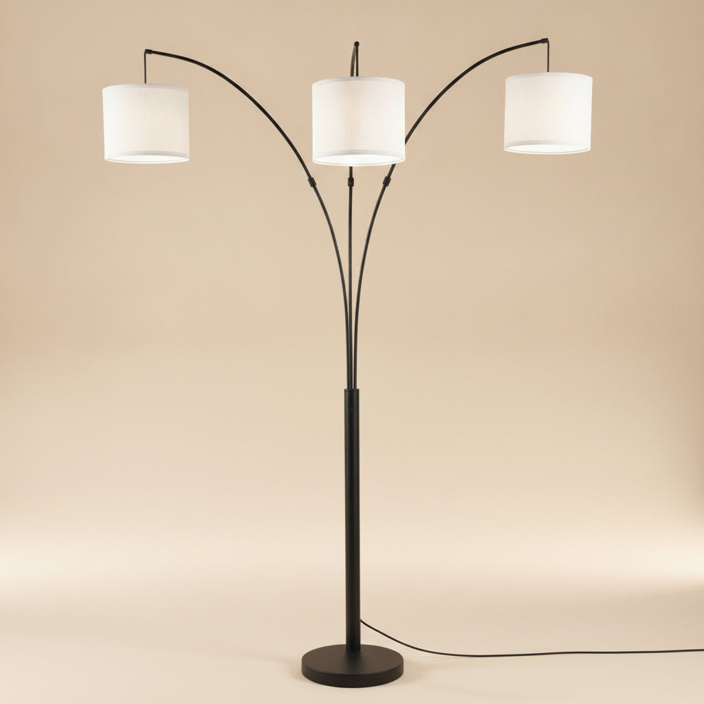 Royal 3-Arm Metal Arc Floor Lamp