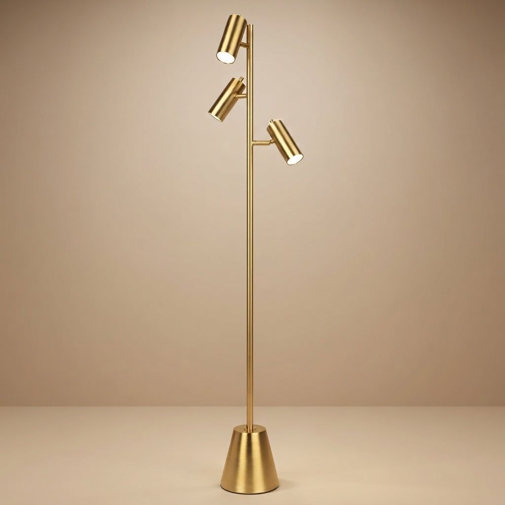 Lumina Brassed Gold Floor Lamp