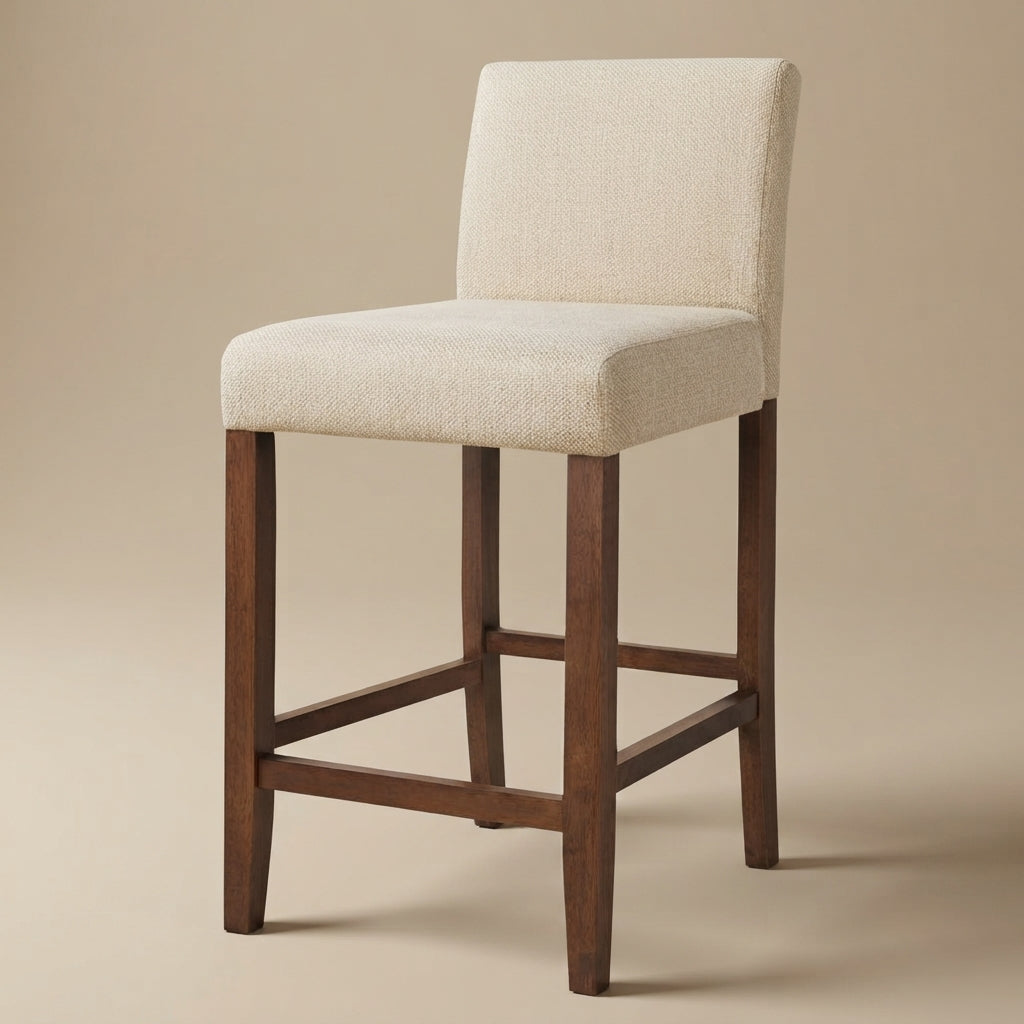 Dylan Beige Fabric Counter Chair Set of 2