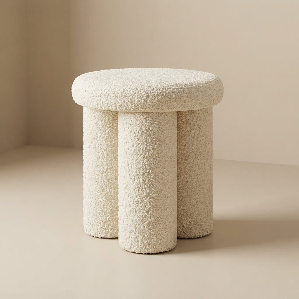 Hico Stool - Ivory Boucle