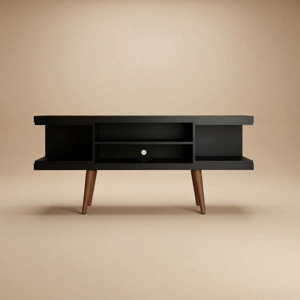 Utopia Free-Standing Black TV Stand