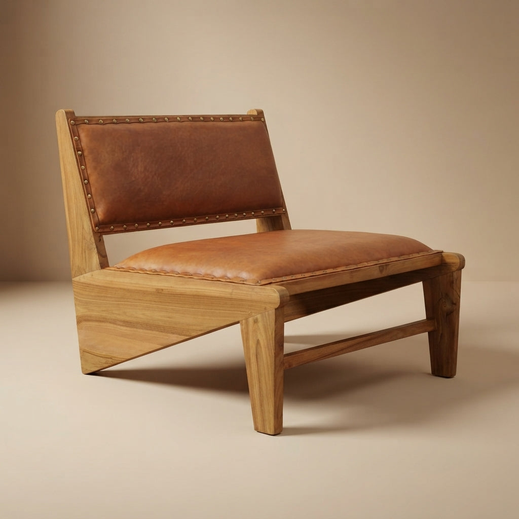 Olney Tan Leather Lounge Chair