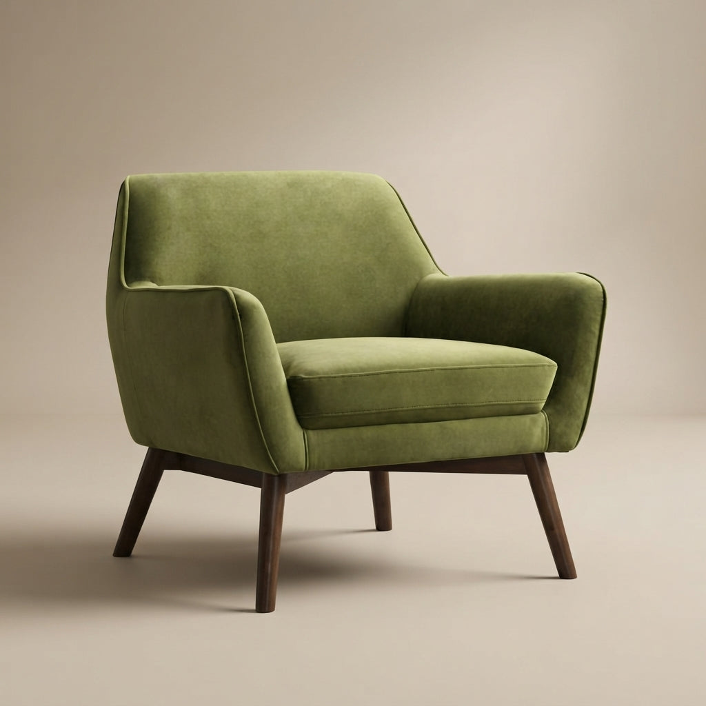 Penny Pistacho Green Velvet Lounge Chair