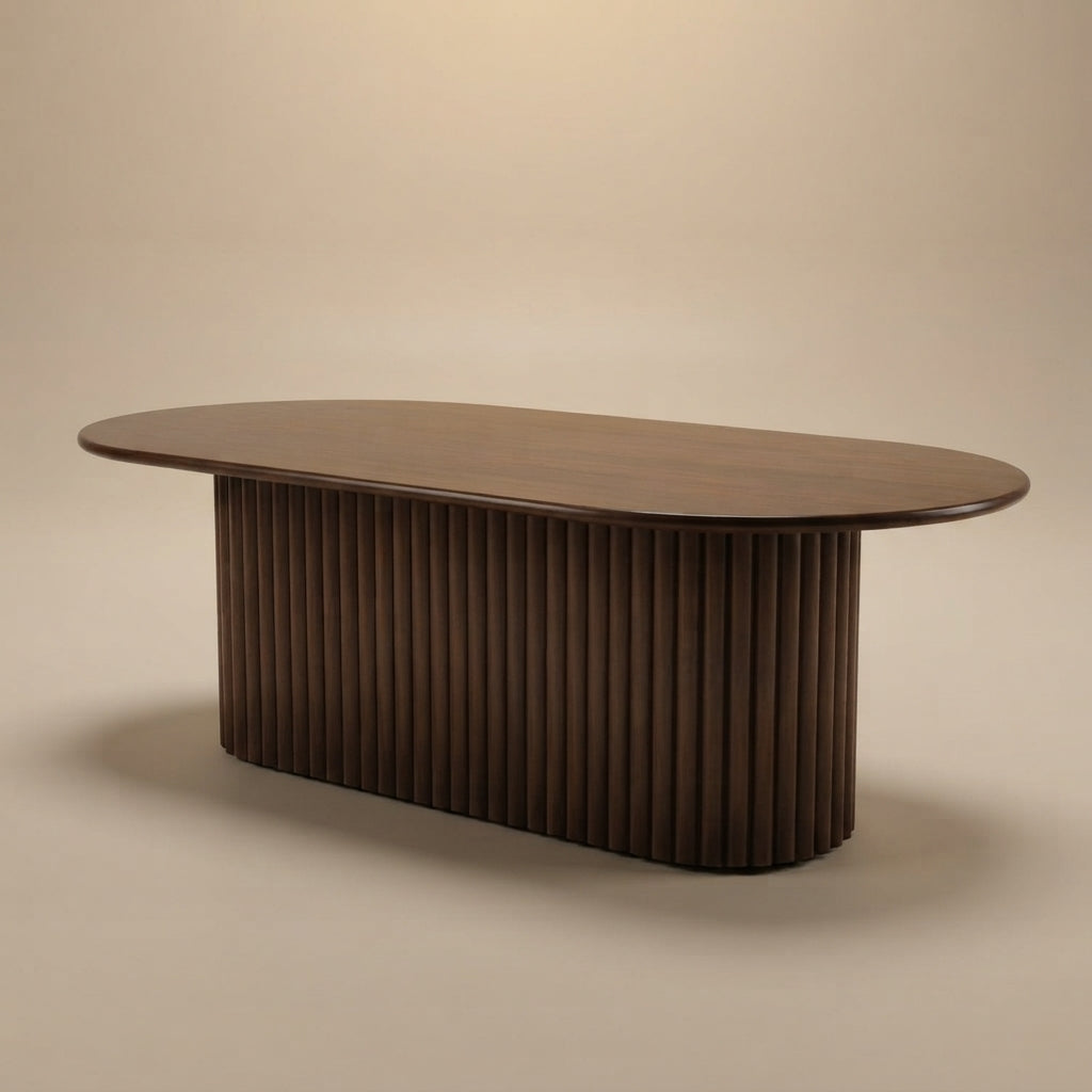 Ariel Walnut Oval Dining Table