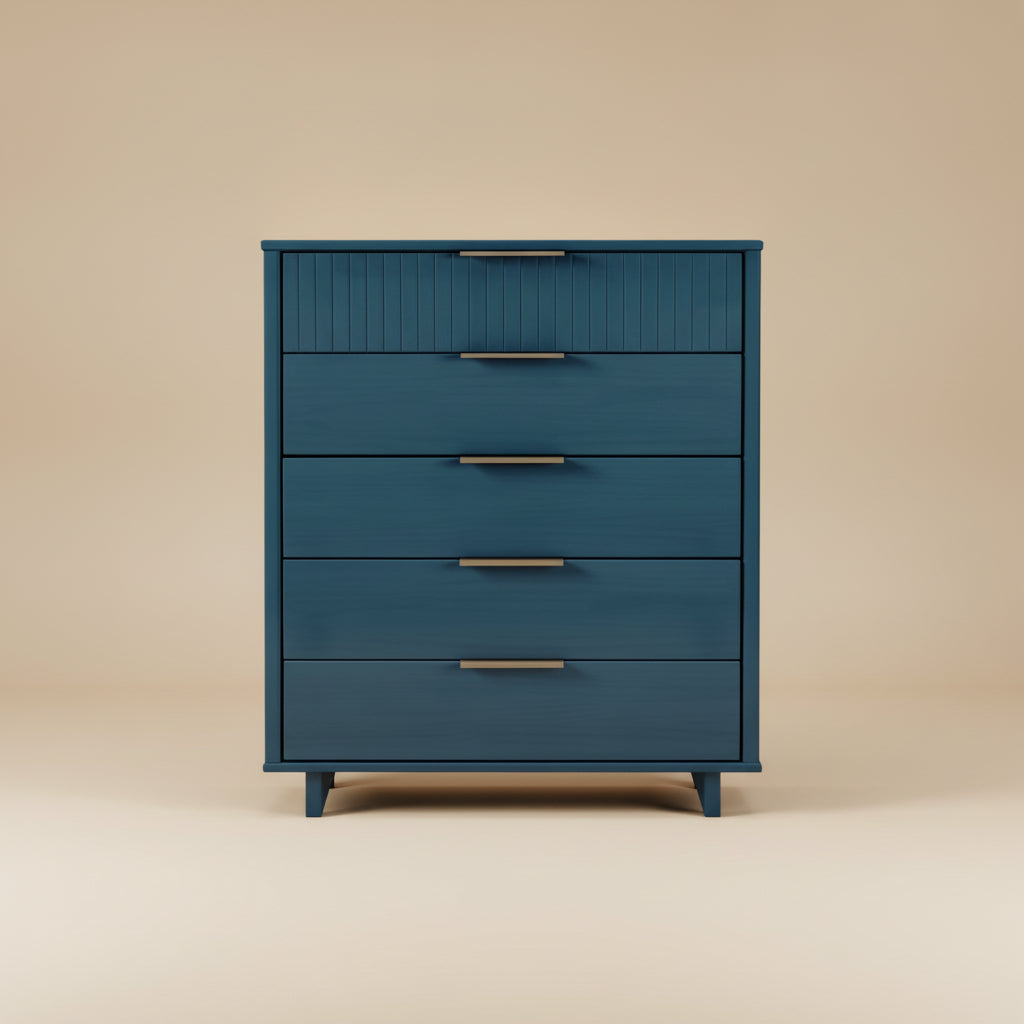 Granville Tall Narrow Dresser in Midnight Blue
