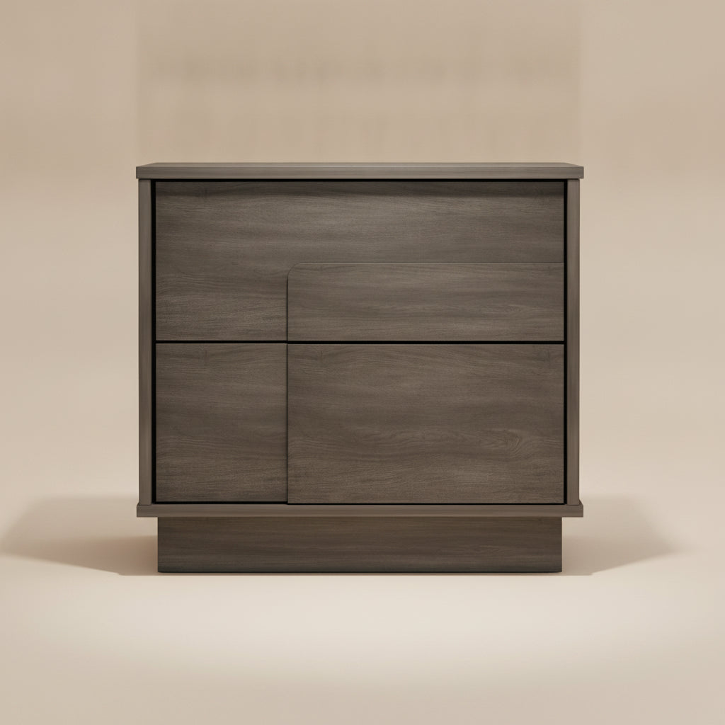Horizon Charcoal Gray Nightstand