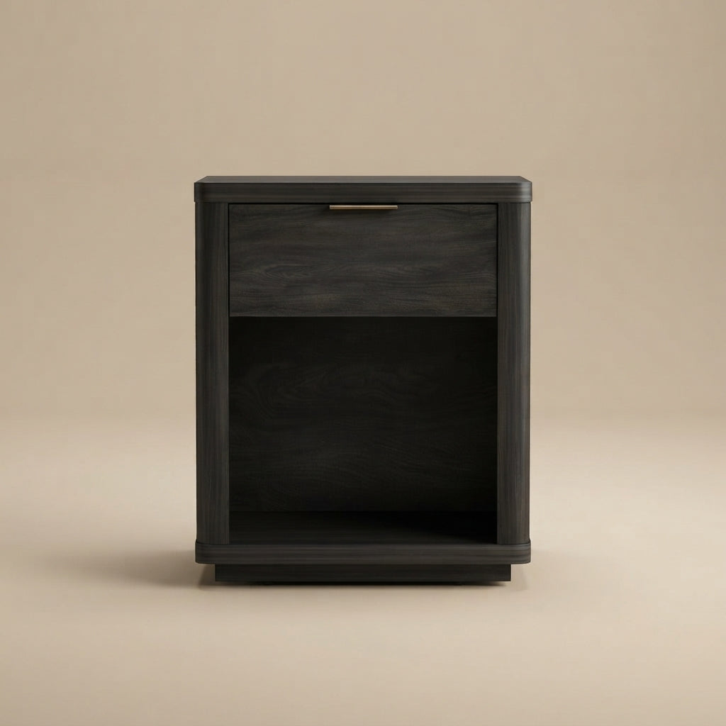 Evelyn Nightstand in Charcoal Grey