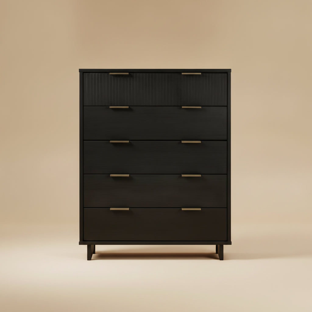 Granville 45" Modern Black Tall Dresser