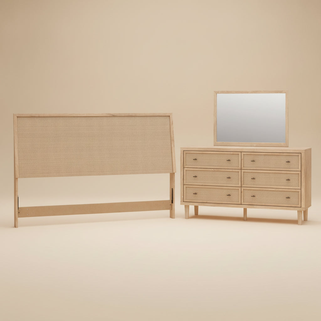 Cielden King Panel Headboard, Dresser and Mirror