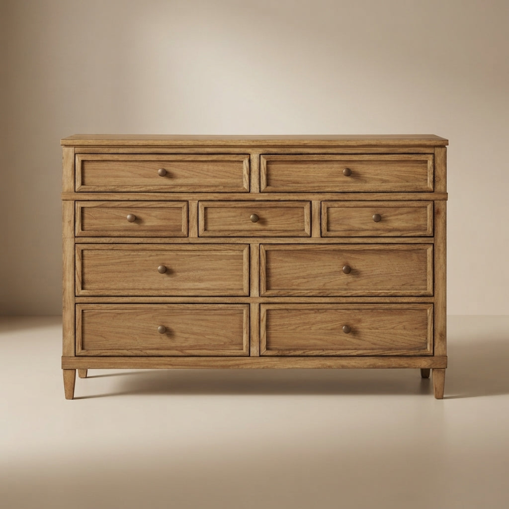 brown 9 drawer dresser Sharlance 9-Drawer Rue Sophie Tours Dress PE26 Size:Taille:L tools provided Measurements