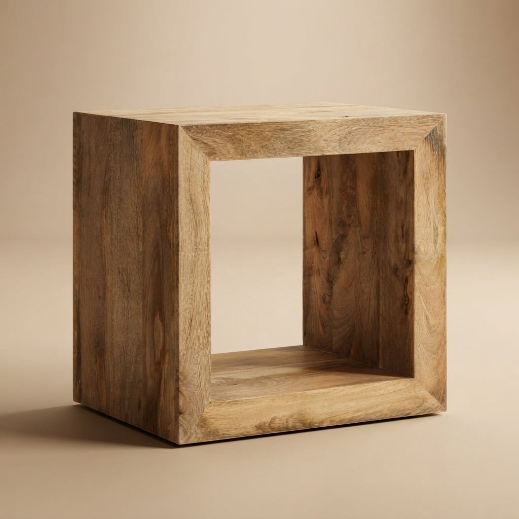 Benton Rectangular Solid Wood End Table Natural