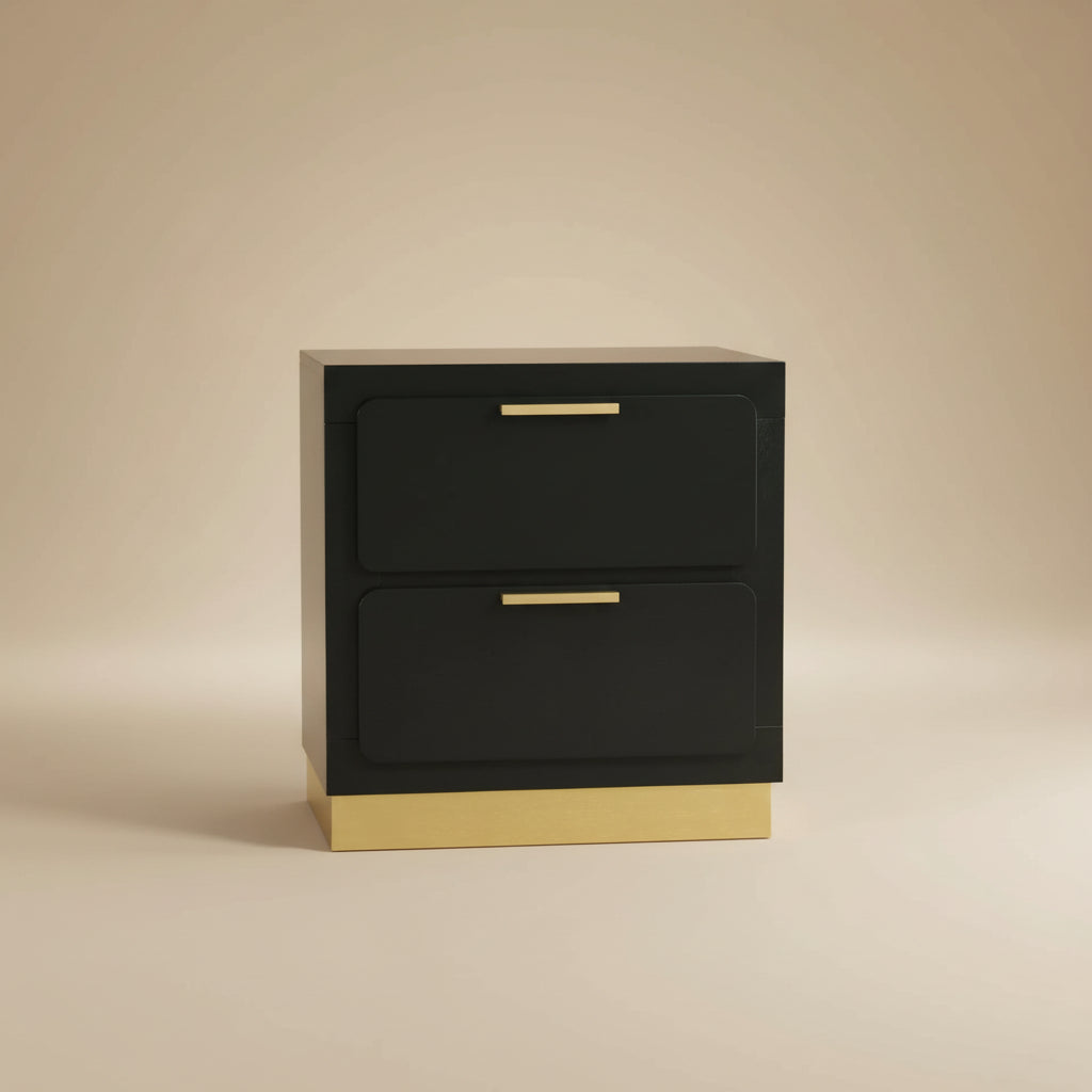 Caraway 2-drawer Nightstand - Black