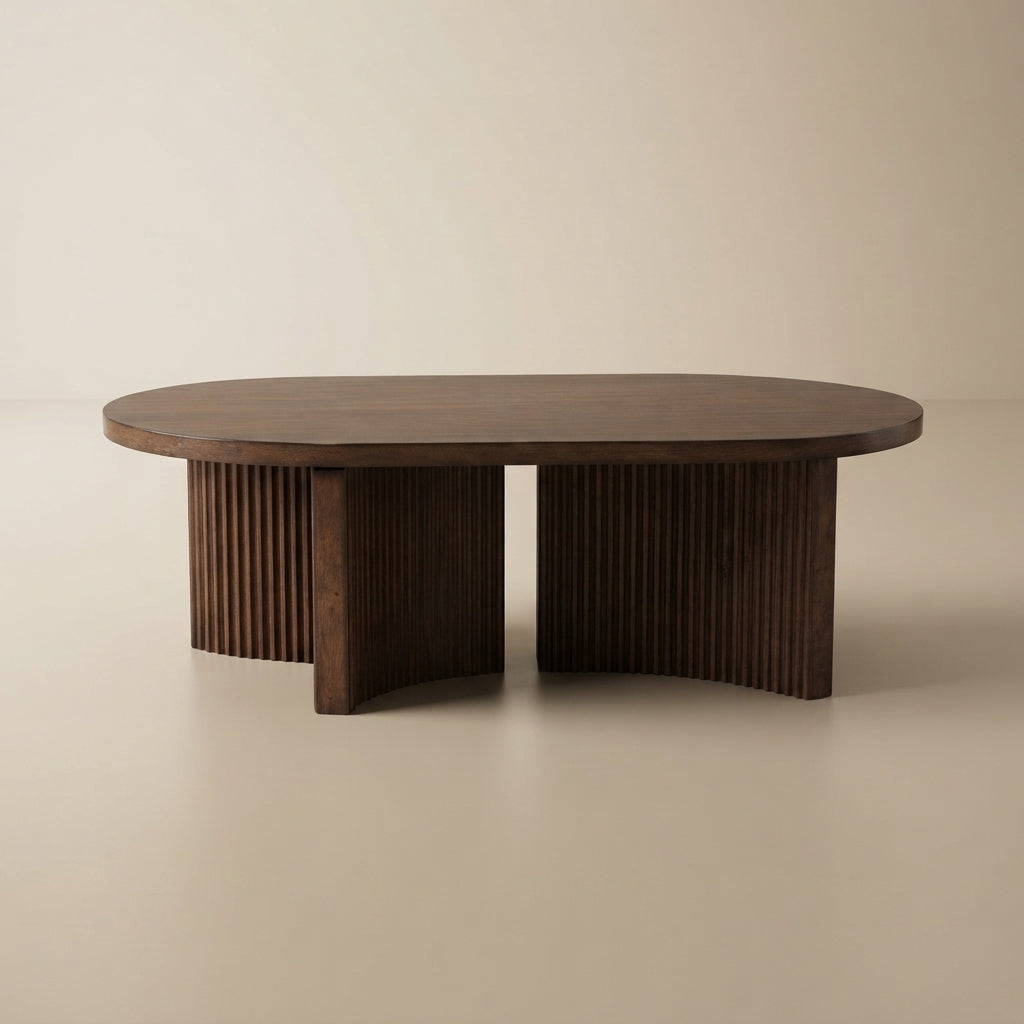 Korestone Oval Cocktail Table - Brown