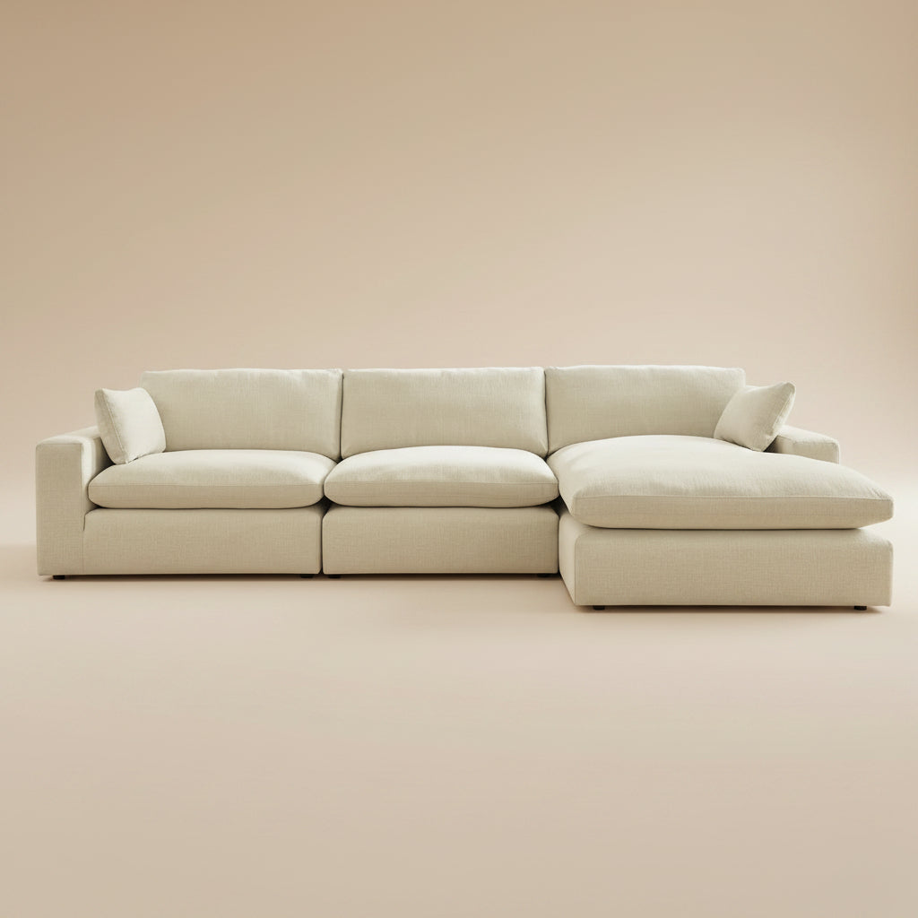 Elyza 3-Piece Sectional with Chaise - Right-Arm Chaise