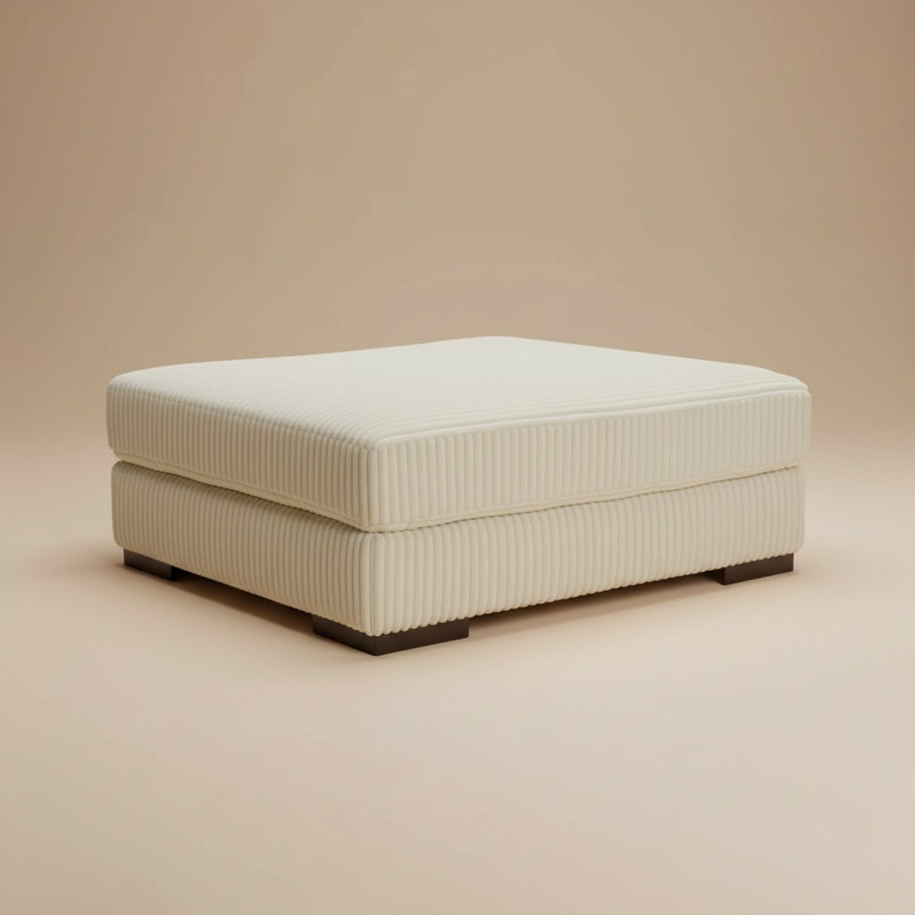 Lindyn Oversized Accent Ottoman - Ivory