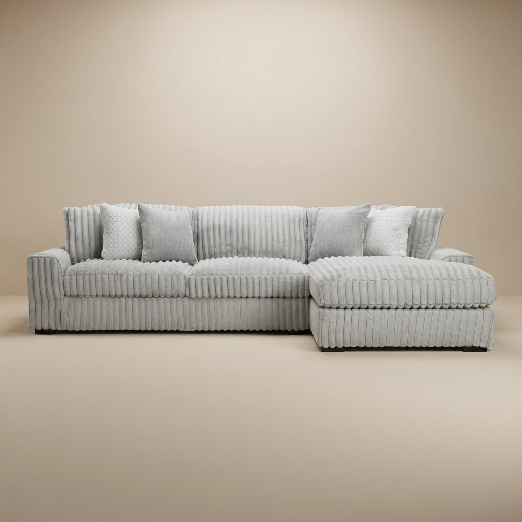 Stupendous 2-Piece Sectional with Chaise - Right-Arm Chaise