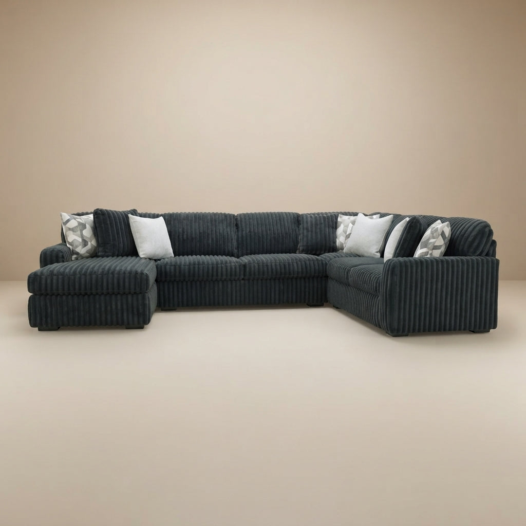 Midnight-Madness 4-Piece Sectional with Chaise