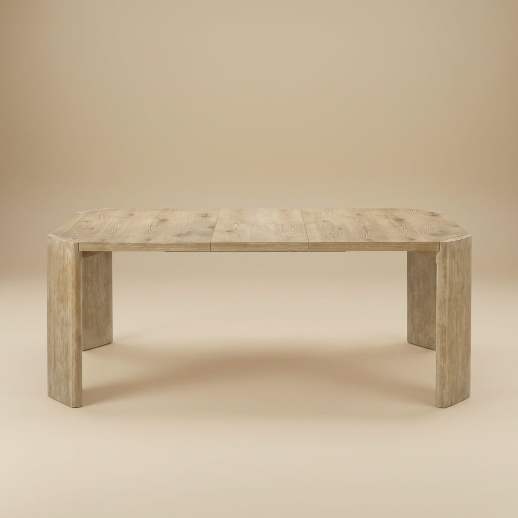 Edenbridge Contemporary Oak 66 to 84-Inch Extendable Rectangular Dining Table