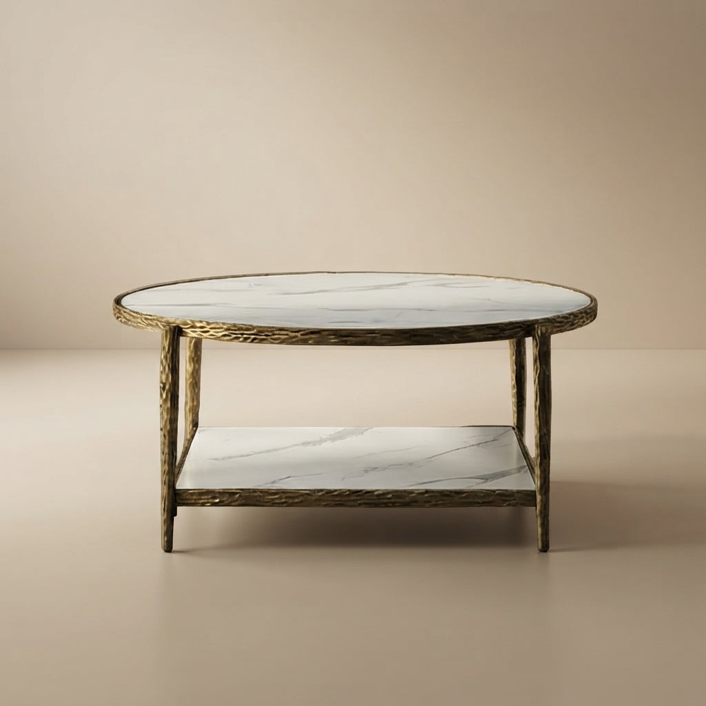 Kerna Coffee Table - Matte Gold